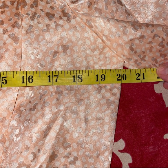 VTG Castleberry Pastel Peach Collared Blouse with Pleated Skirt Set - Picture 7 of 16